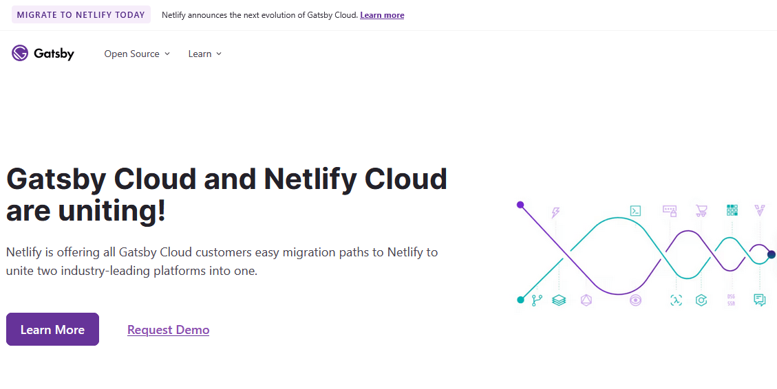 Screenshot von der Gatsby-Website Screenshot von der Gatsby-Website