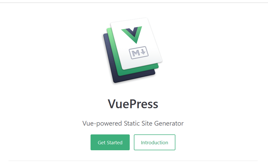 Screenshot der Website von Vuepress Screenshot der Website von Vuepress