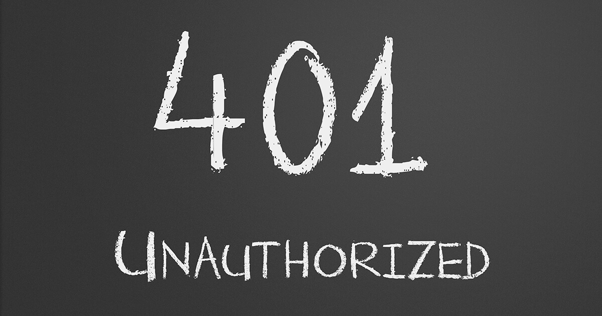 Error 401: Unauthorized: Kein Zugang zur Webseite