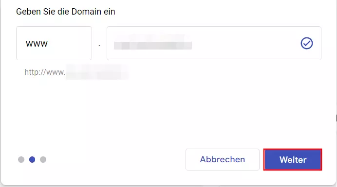 Google Sites: Verifizierte Domain Google Sites: Verifizierte Domain