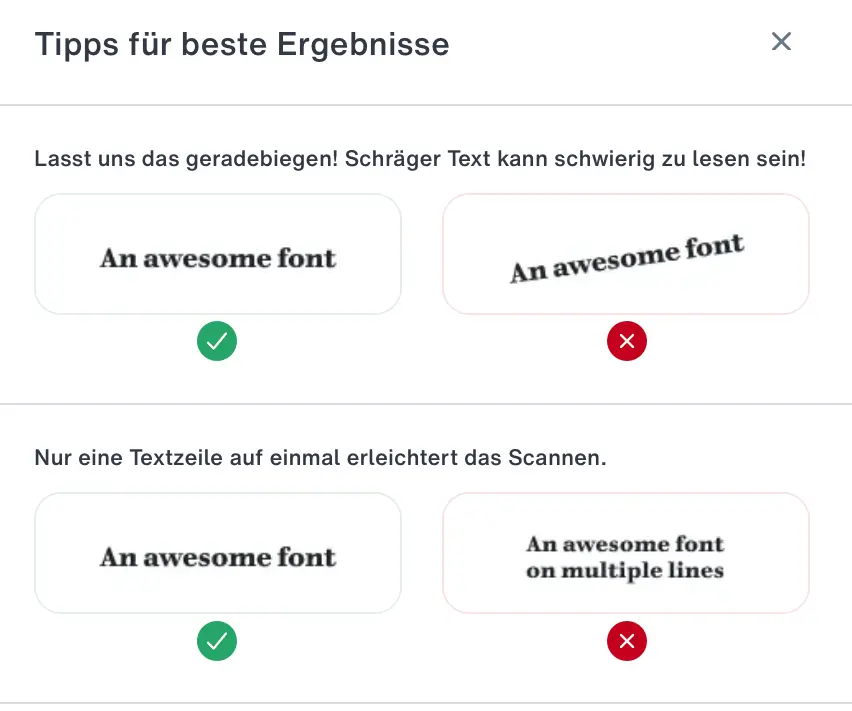 Font-Tipps für beste Ergebnisse Bild: Font-Tipps für beste Ergebnisse