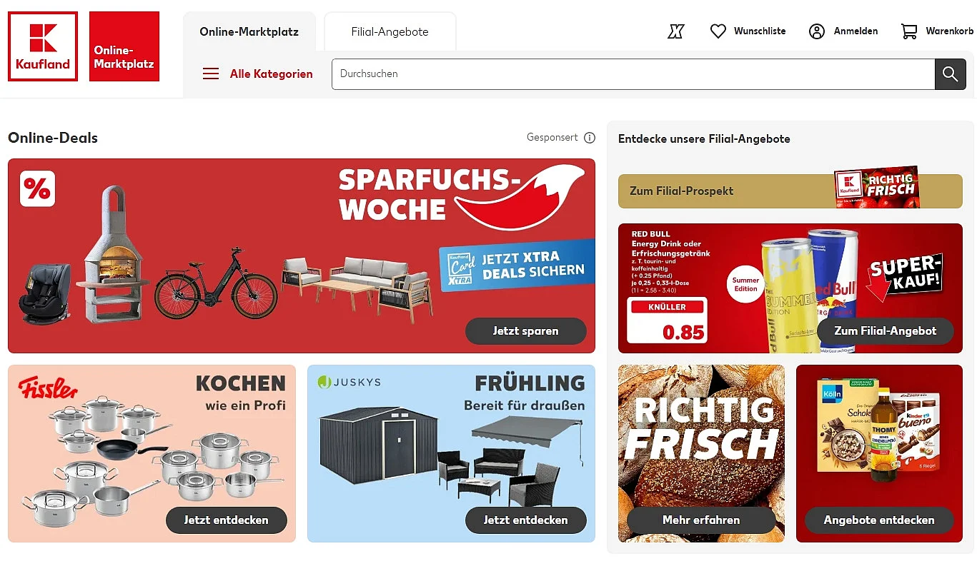 Bild: Der Online-Marktplatz von Kaufland