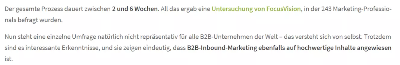 Bild: Beispiel einer Einschätzung aus dem Evergreenmedia Ratgeber