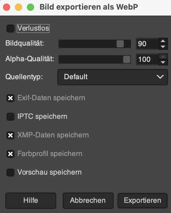 Screenshot von GIMP Bild: Screenshot von GIMP
