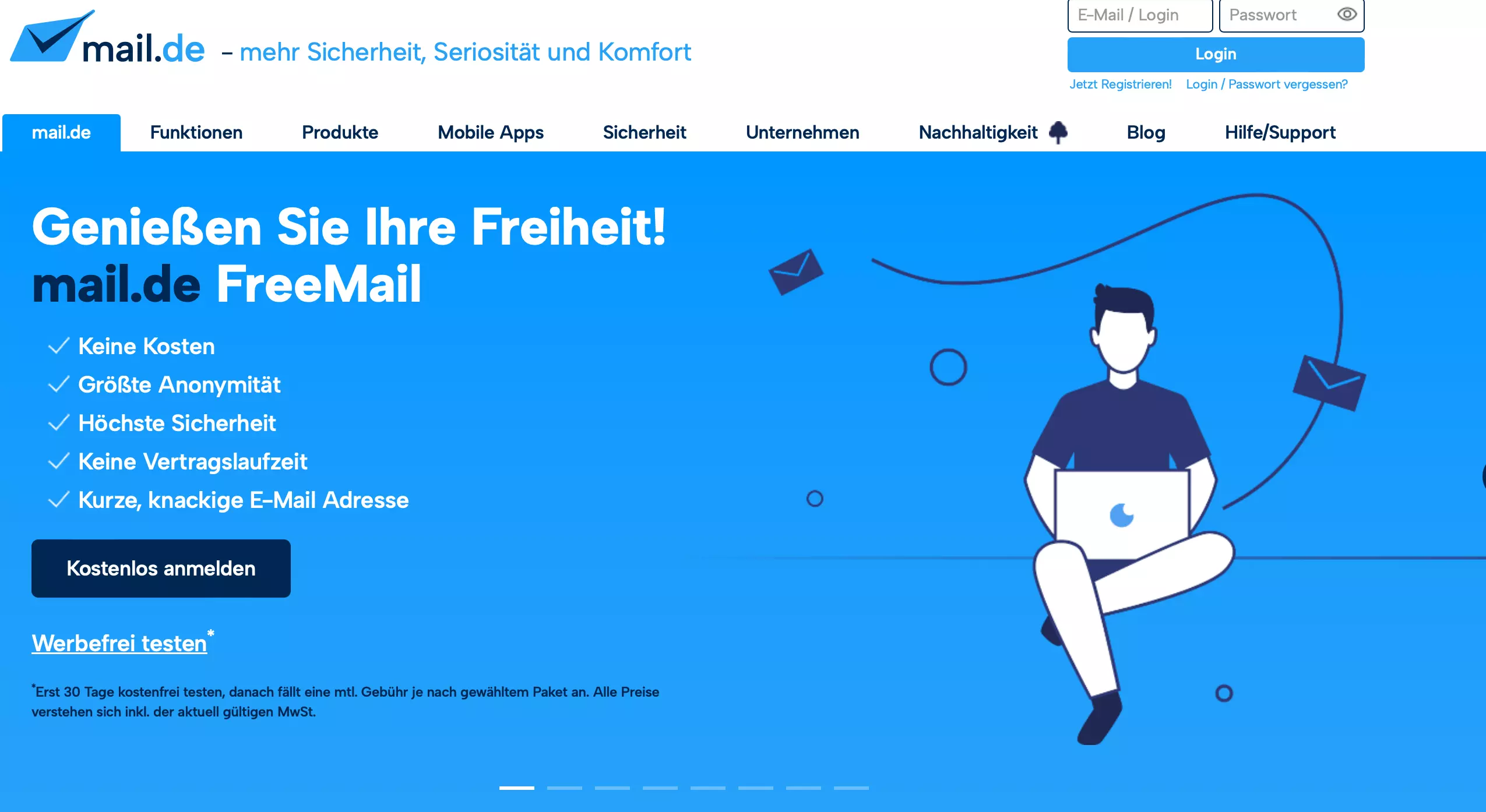 Bild: Screenshot mail.de