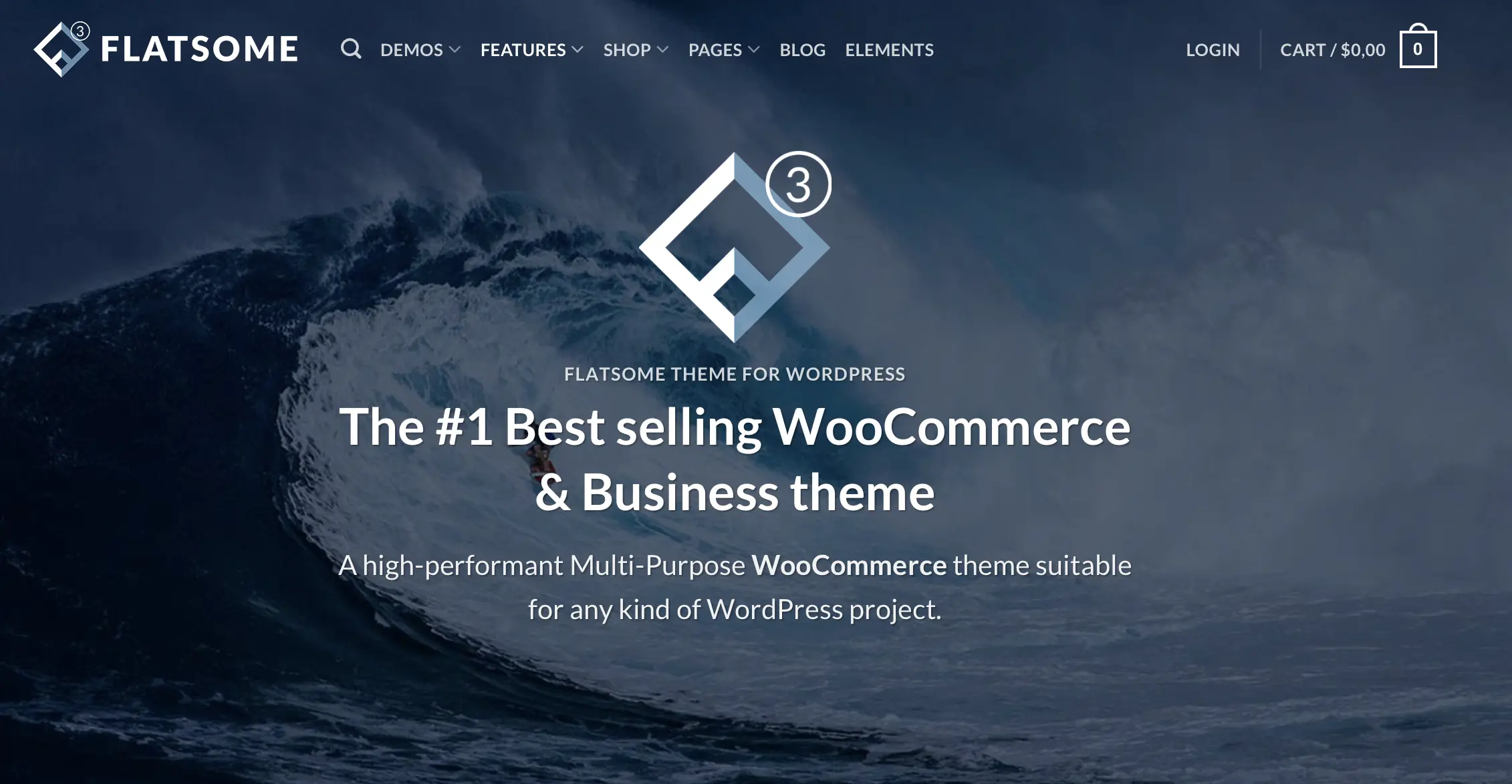 Bild: Startseite des Themes Flatsome