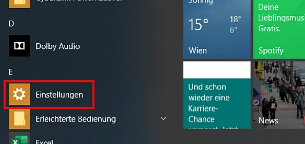 Screenshot Windows 10 Desktop – Einstellungen Bild: Screenshot Windows 10 Desktop – Einstellungen