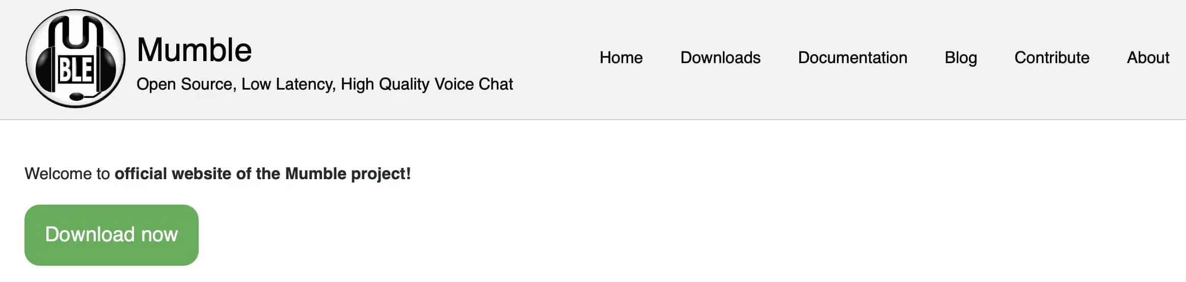 Bild: Screenshot der Mumble-Website