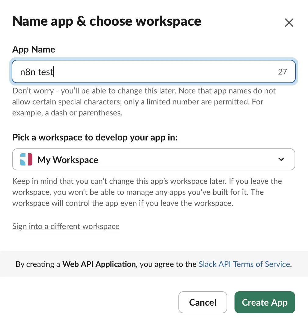 Bild: Slack: App-Einstellungen