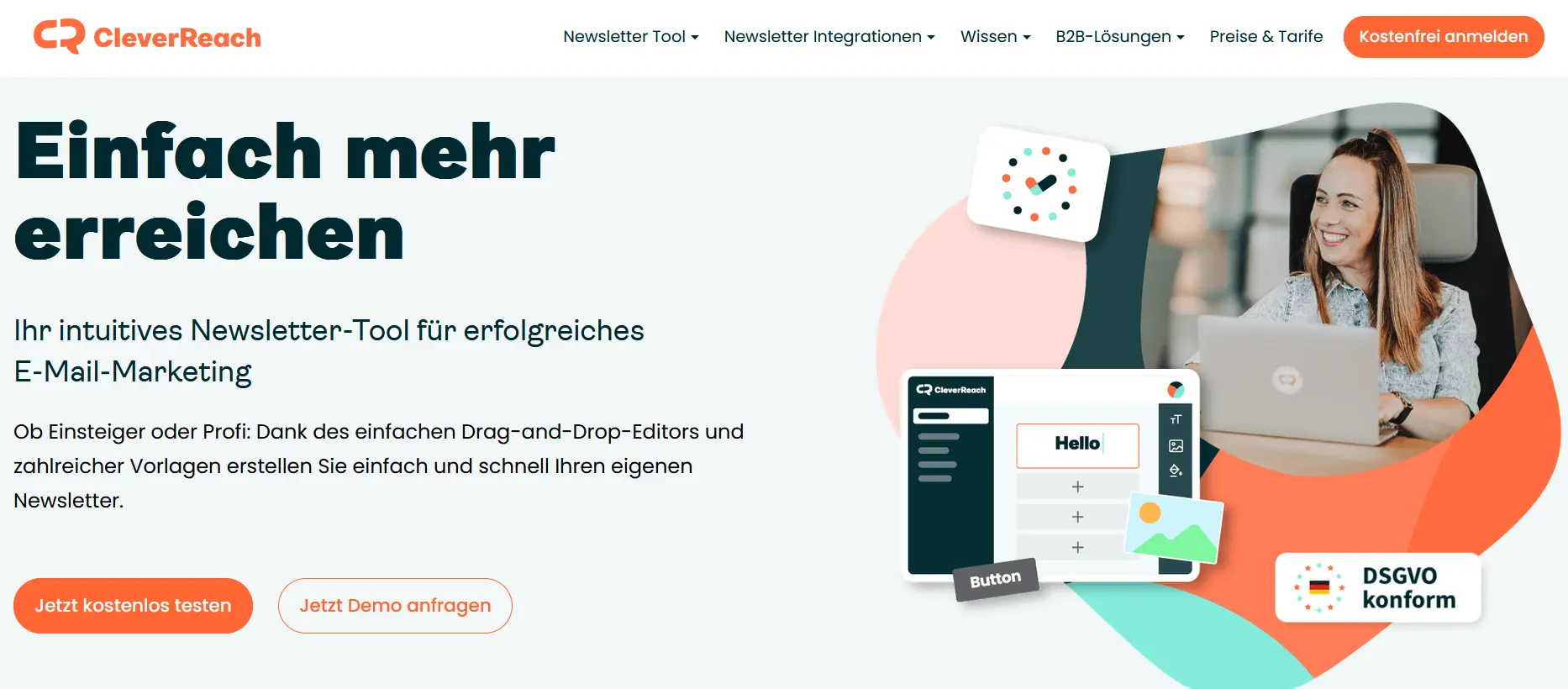 Homepage von CleverReach Bild: Homepage von CleverReach