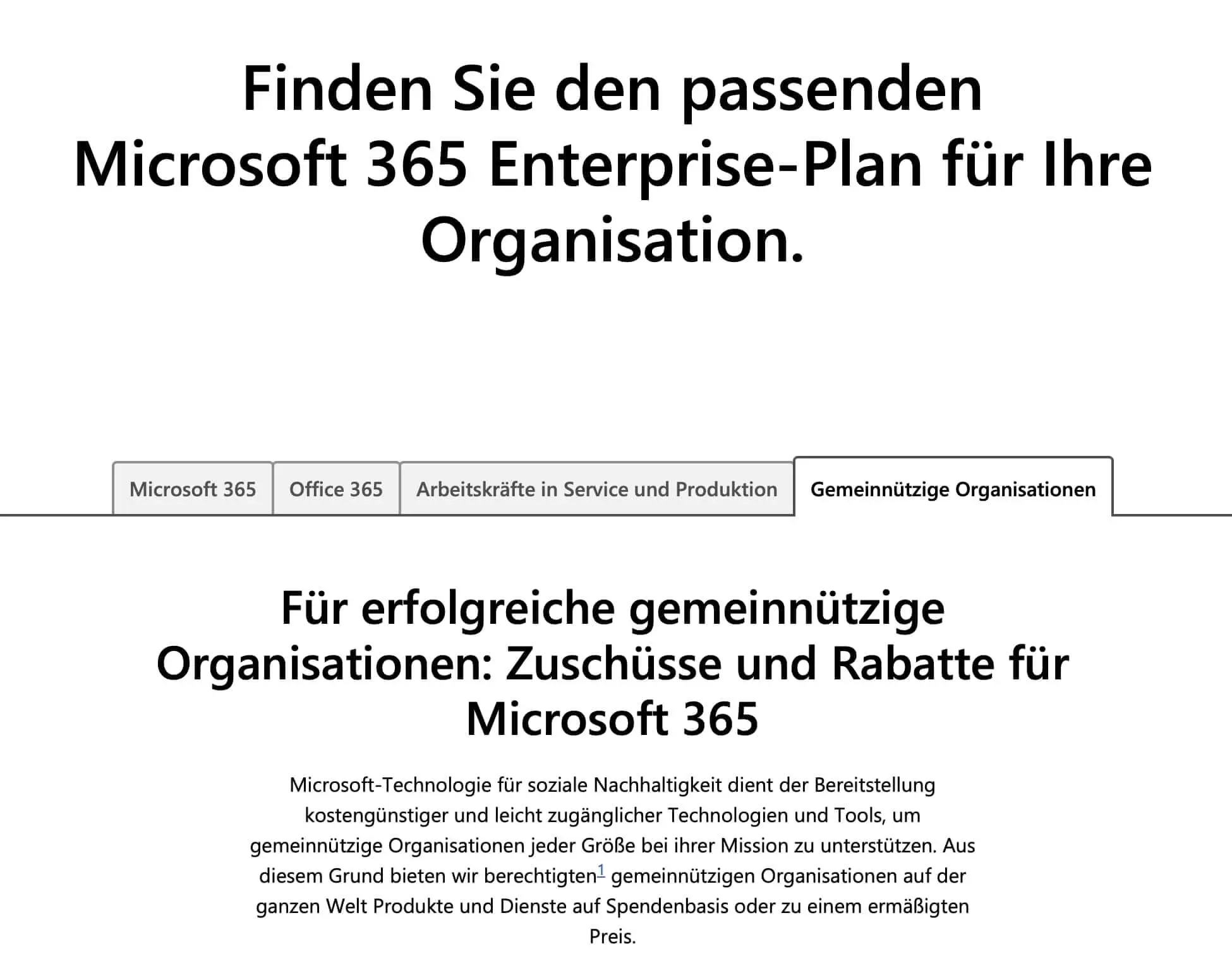 Bild: Microsoft 365 Nonprofit