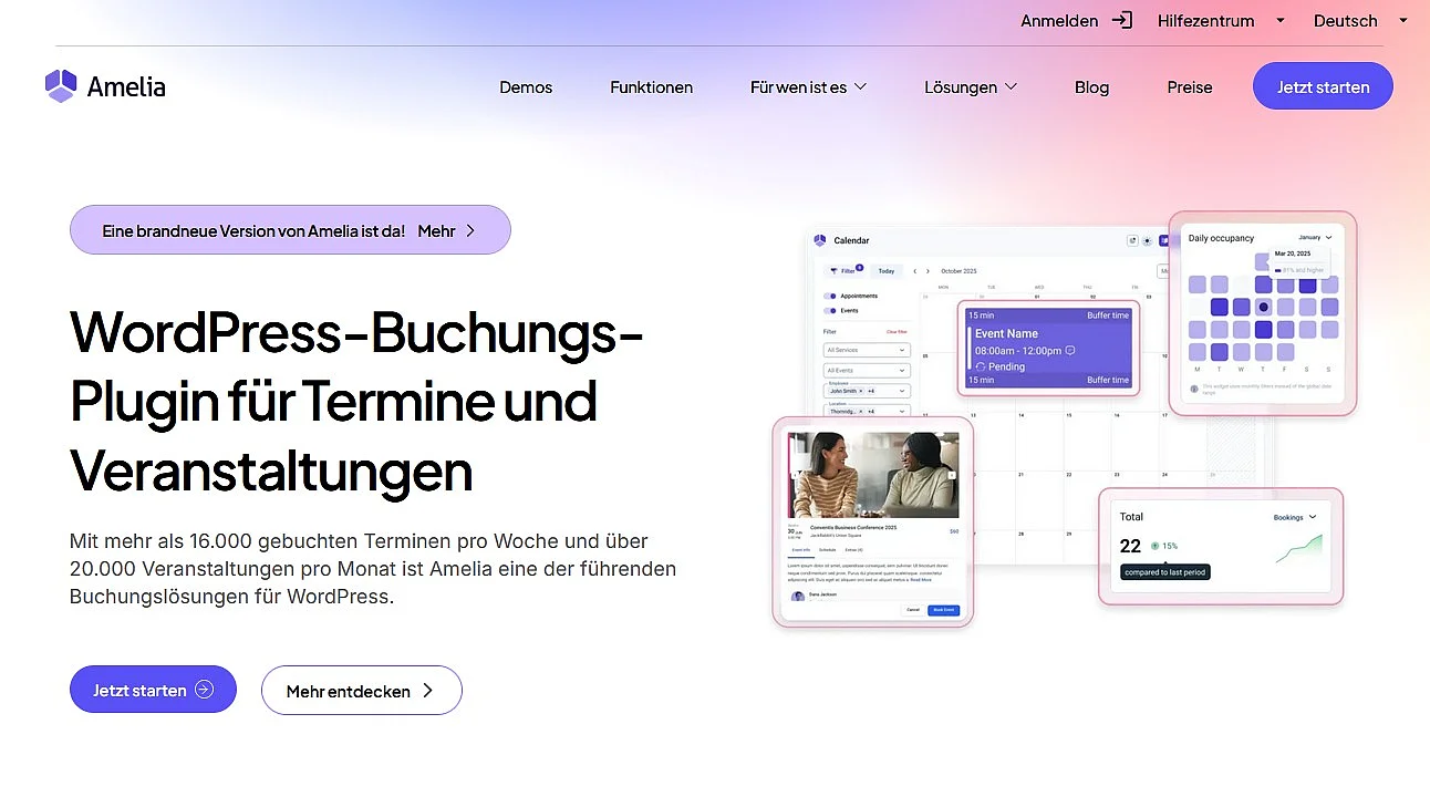 Amelia-Website Bild: Amelia-Website
