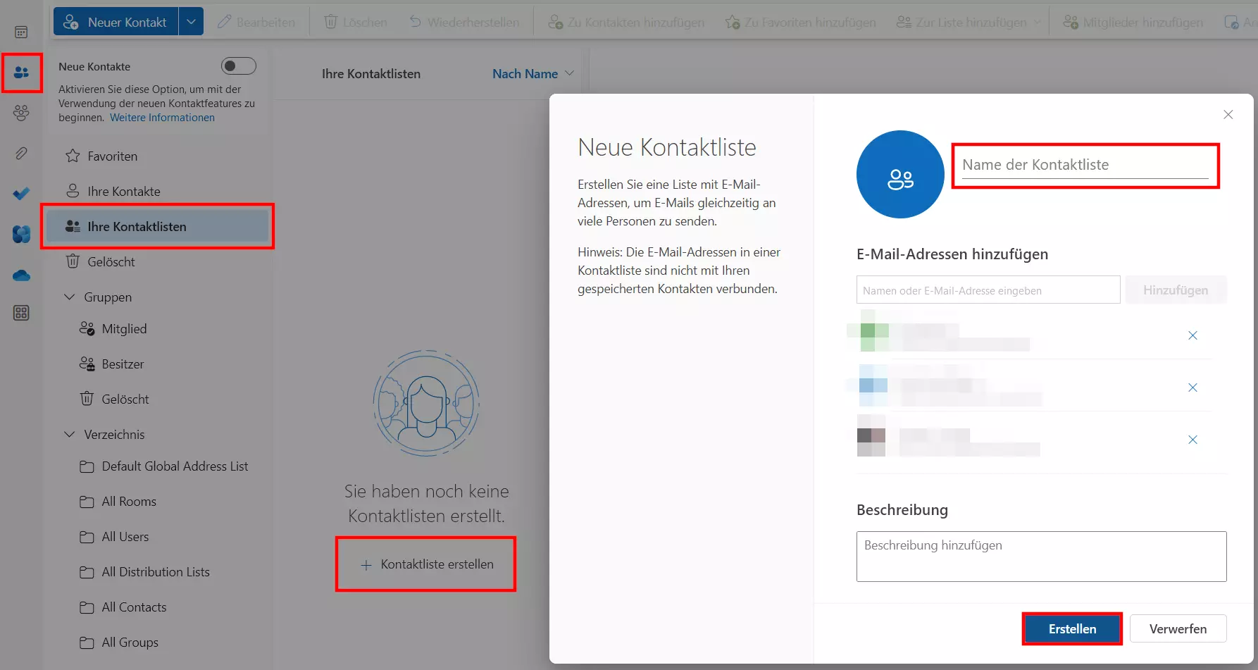 Outlook im Web: Verteilerliste erstellen Outlook im Web: Verteilerliste erstellen