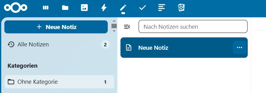 Nextcloud: Notizen mit Notes erstellen Bild: Nextcloud: Notizen mit Notes erstellen