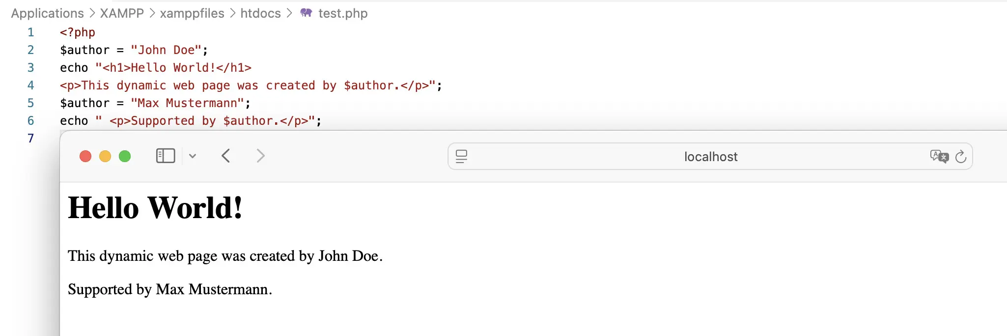 Bild: Das &Uuml;berschreiben von Variablen