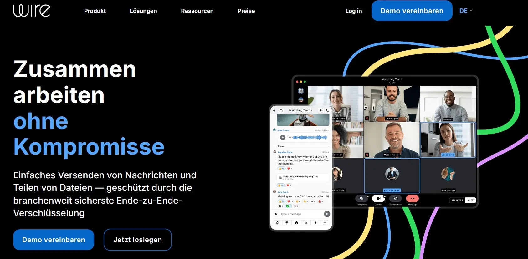 Website von Wire Bild: Website von Wire