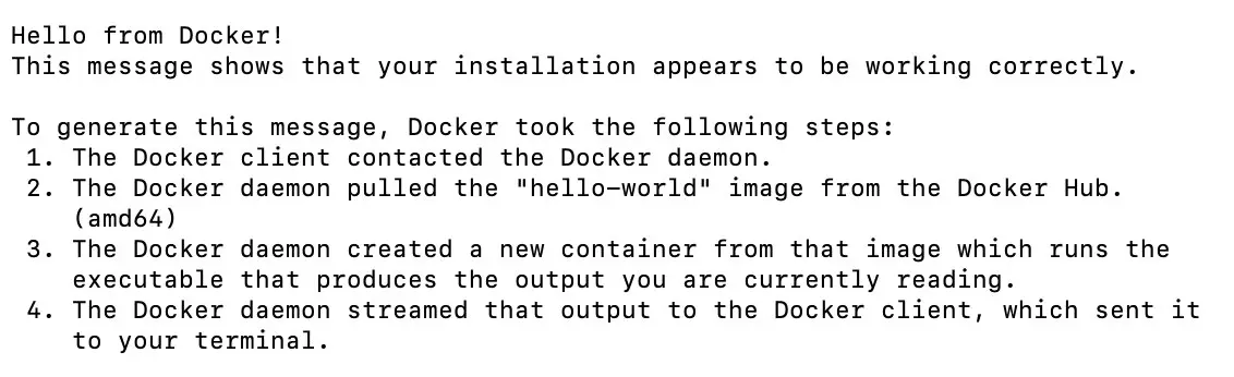 Hello World von Docker Bild: Hello World von Docker