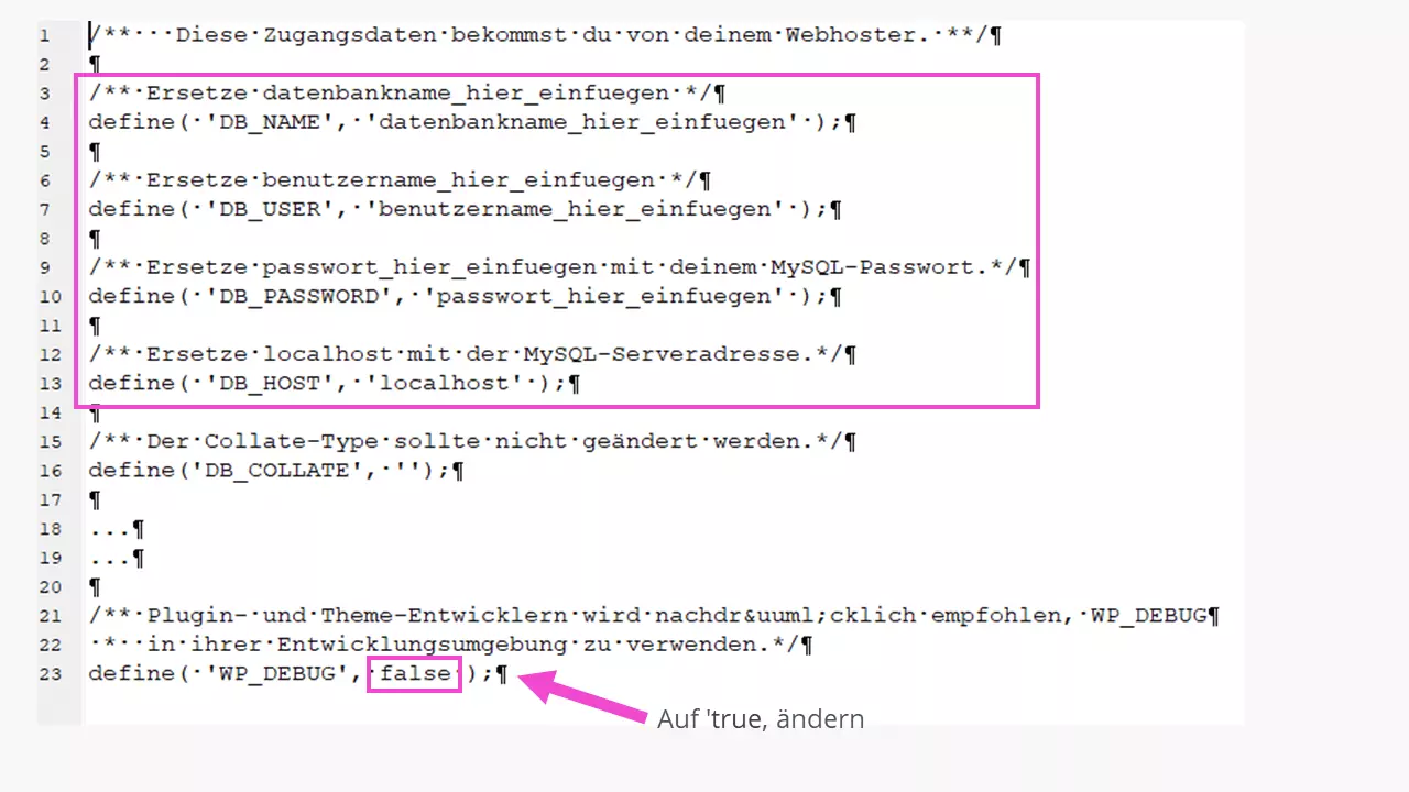 WordPress-Testumgebung: Einrichtung eines Datenbank-Zugangs