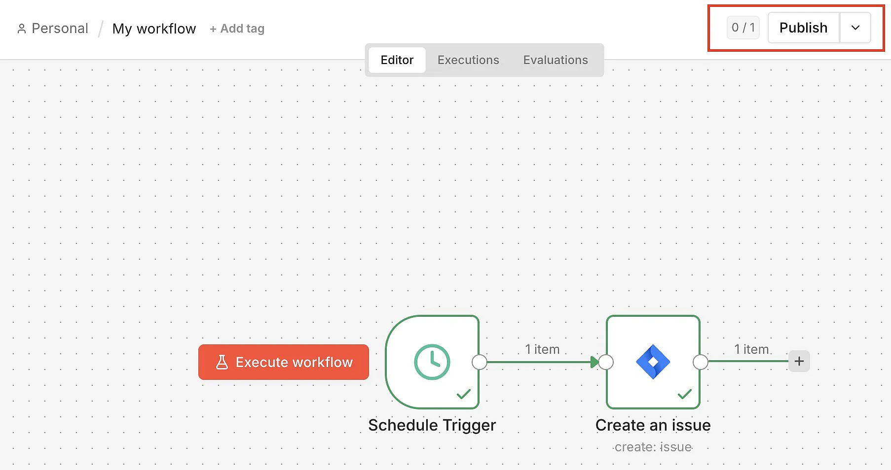 Bild: n8n: Workflow aktivieren