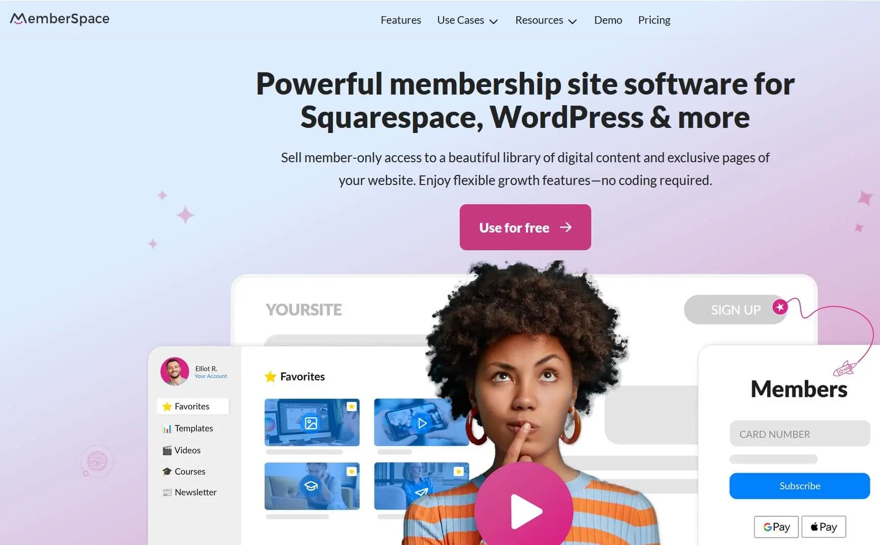 Screenshot der Website von MemberSpace Bild: Screenshot der Website von MemberSpace