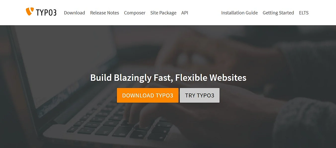Informationsseite zu TYPO3 Bild: Informationsseite zu TYPO3