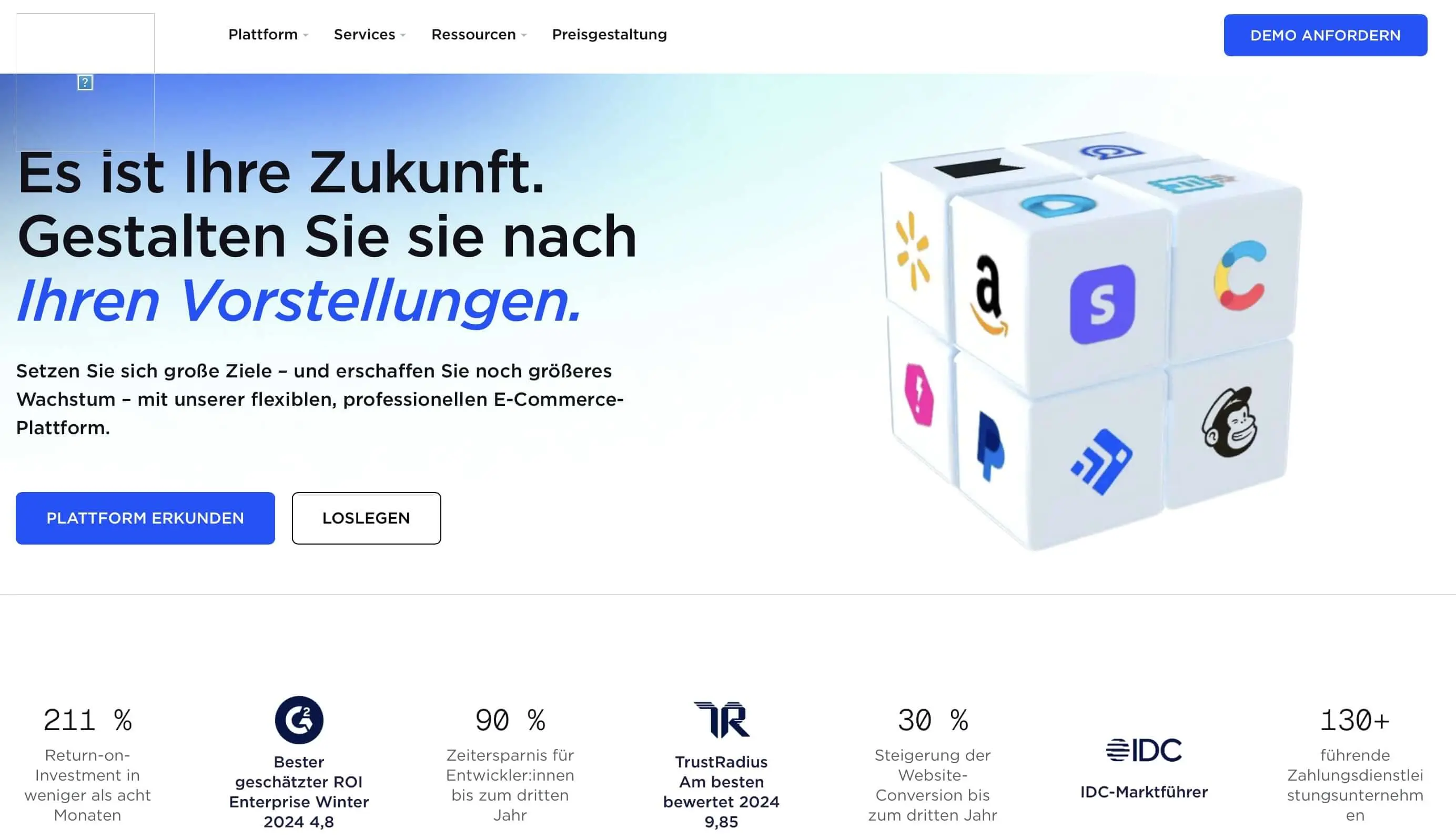 Bild: Screenshot der BigCommerce-Website