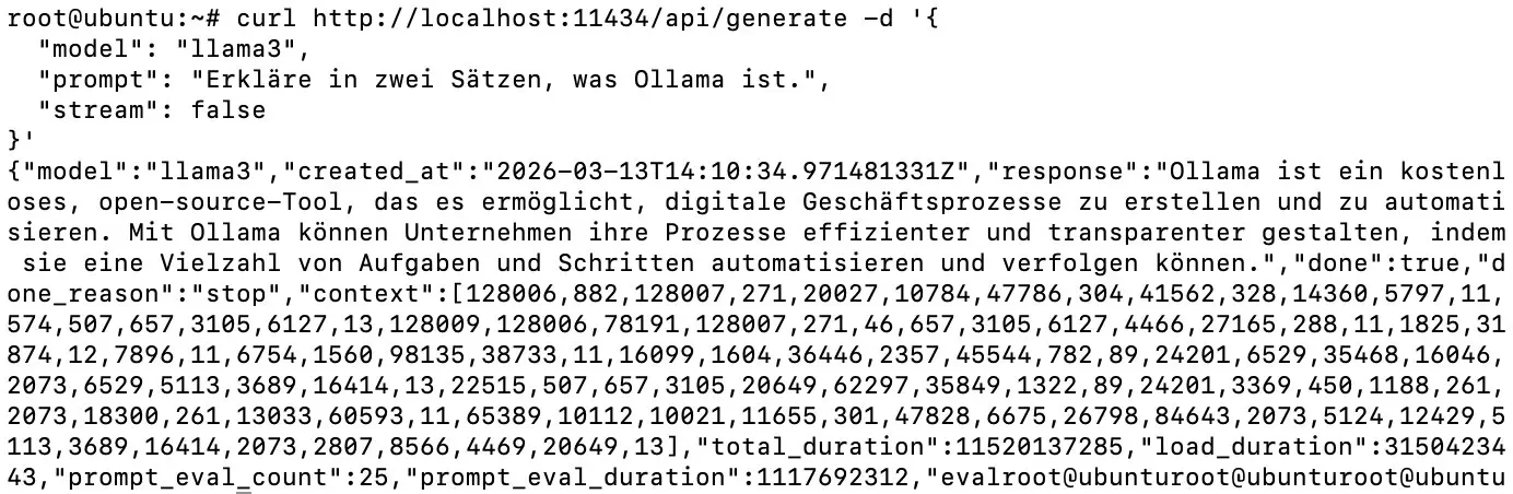 Aufruf an die Ollama-API Bild: Aufruf an die Ollama-API