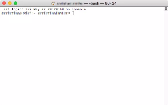 Bild: Terminal auf dem Mac