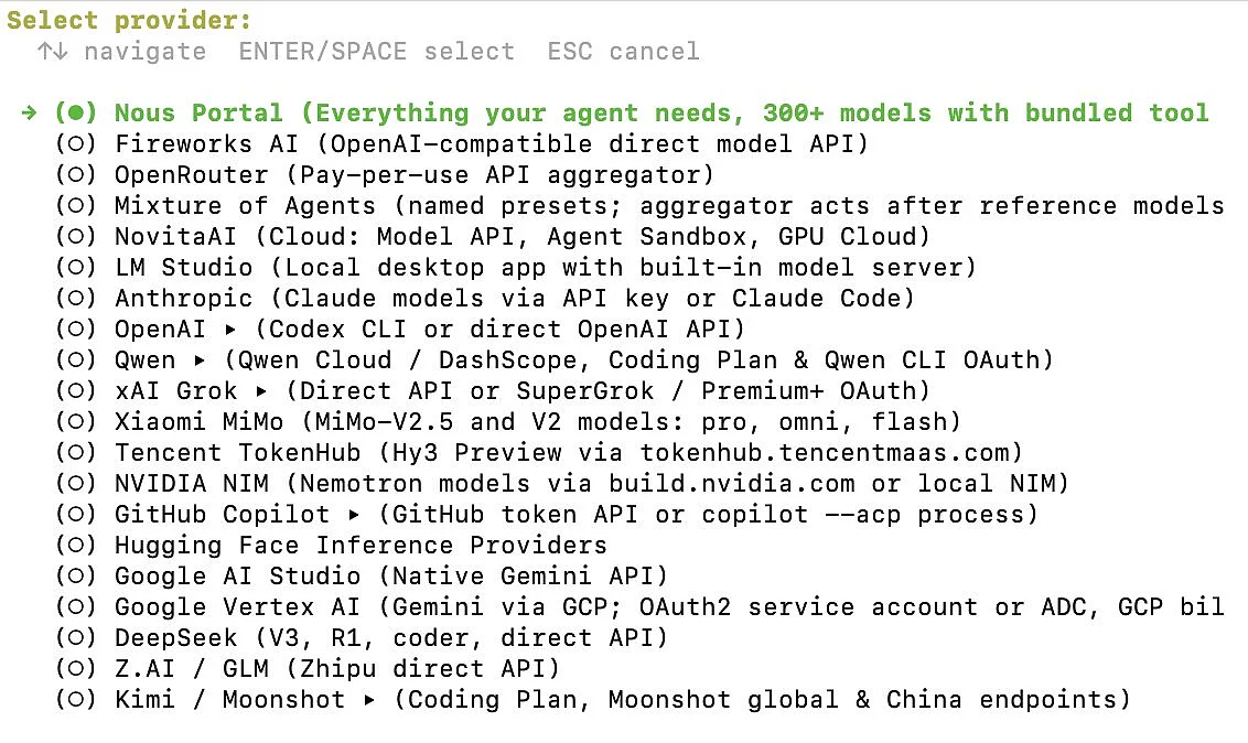 Bild: Hermes Setup im Terminal