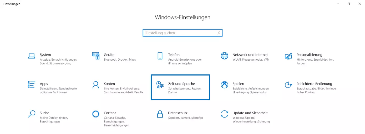 Windows-Einstellungen