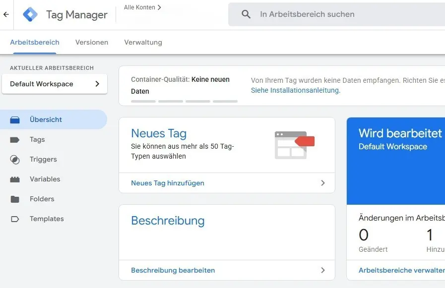 Bild: Google Tag Manager: Neues Tag erstellen
