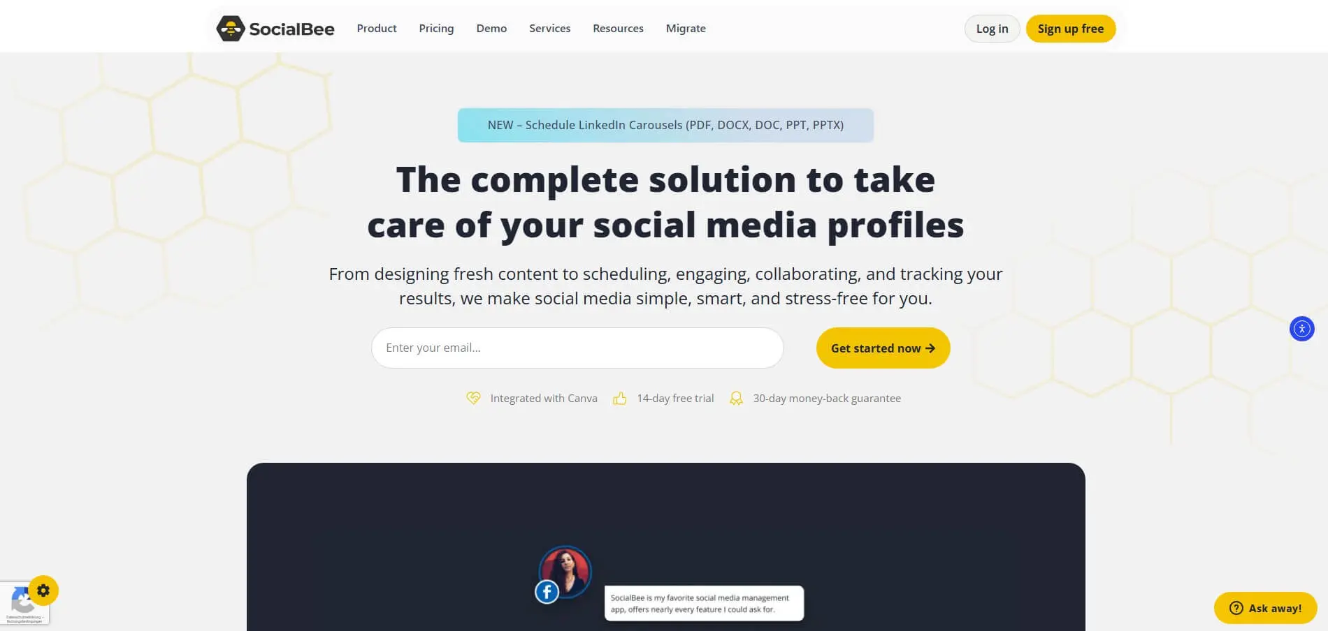 Bild: Screenshot SocialBee