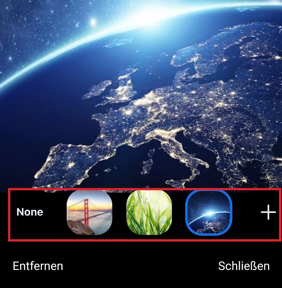 Bild: Zoom-Hintergrund in der Android-App hinzufügen