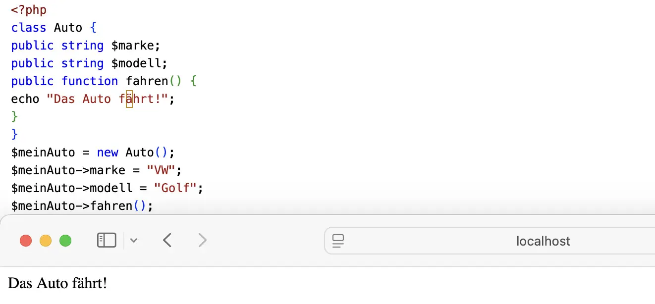 Bild: Objekt der Auto-Klasse