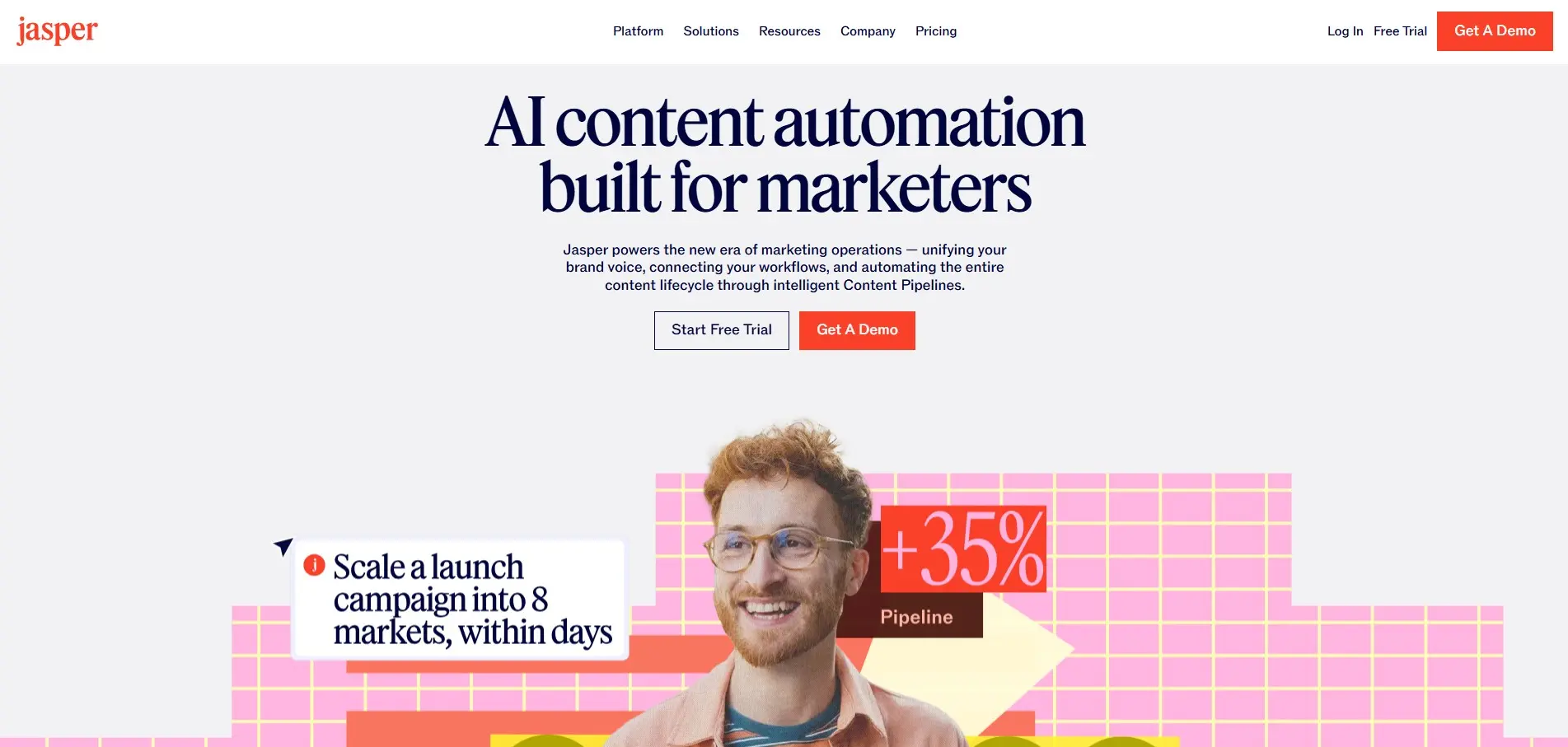 Bild: Screenshot der JasperAI-Website