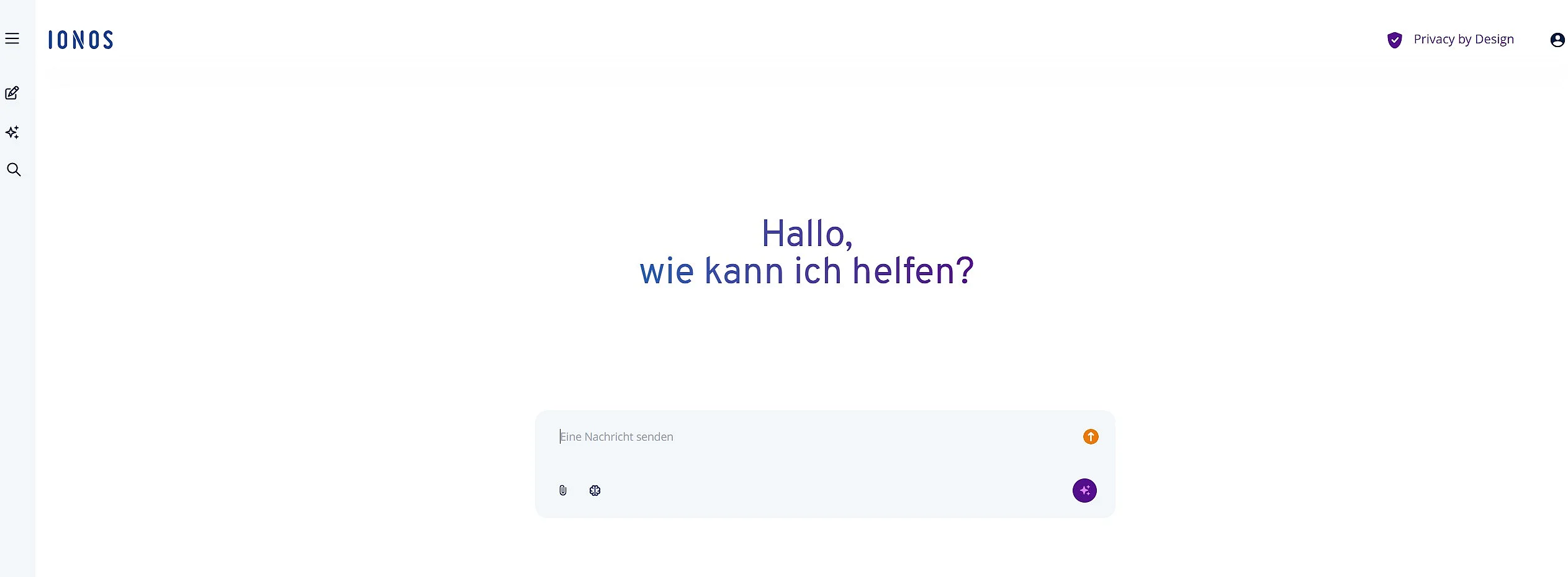 Bild: Screenshot der IONOS GPT Benutzeroberfläche