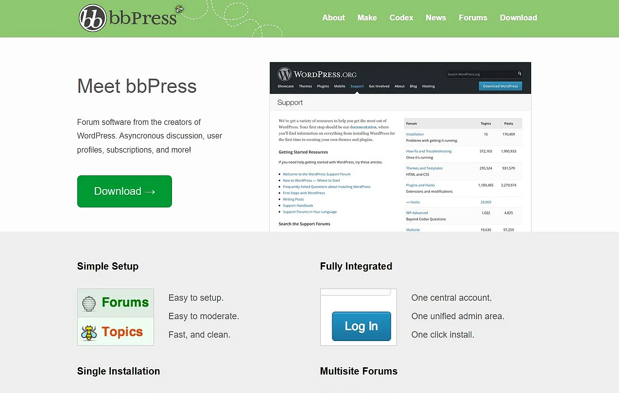 Bild: bbPress-Website