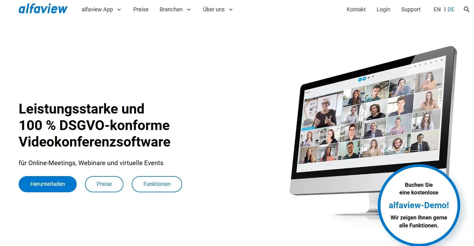 Screenshot der alfaview-Website Bild: Screenshot der alfaview-Website
