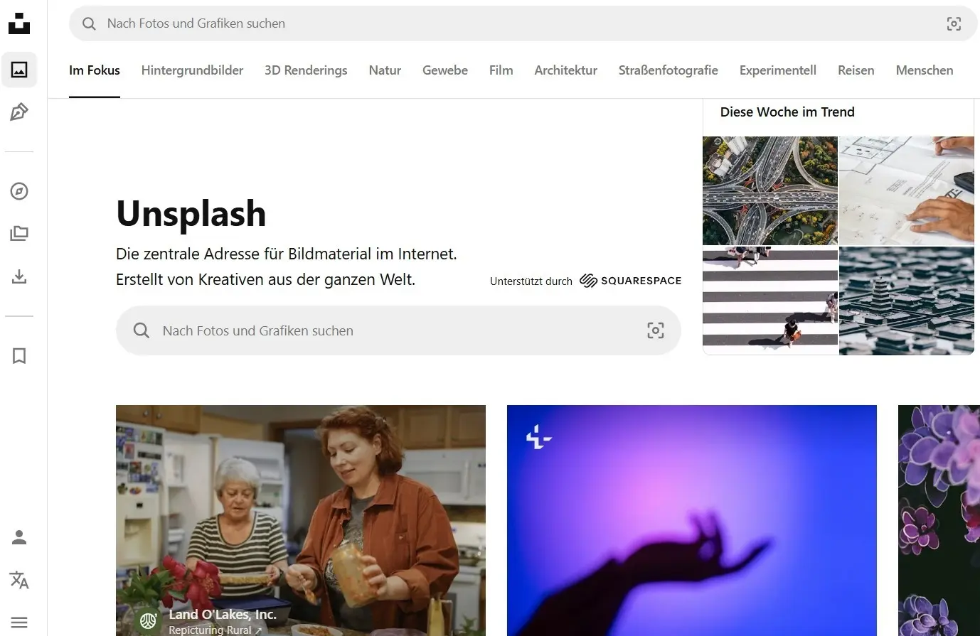 Bild: Startseite Unsplash