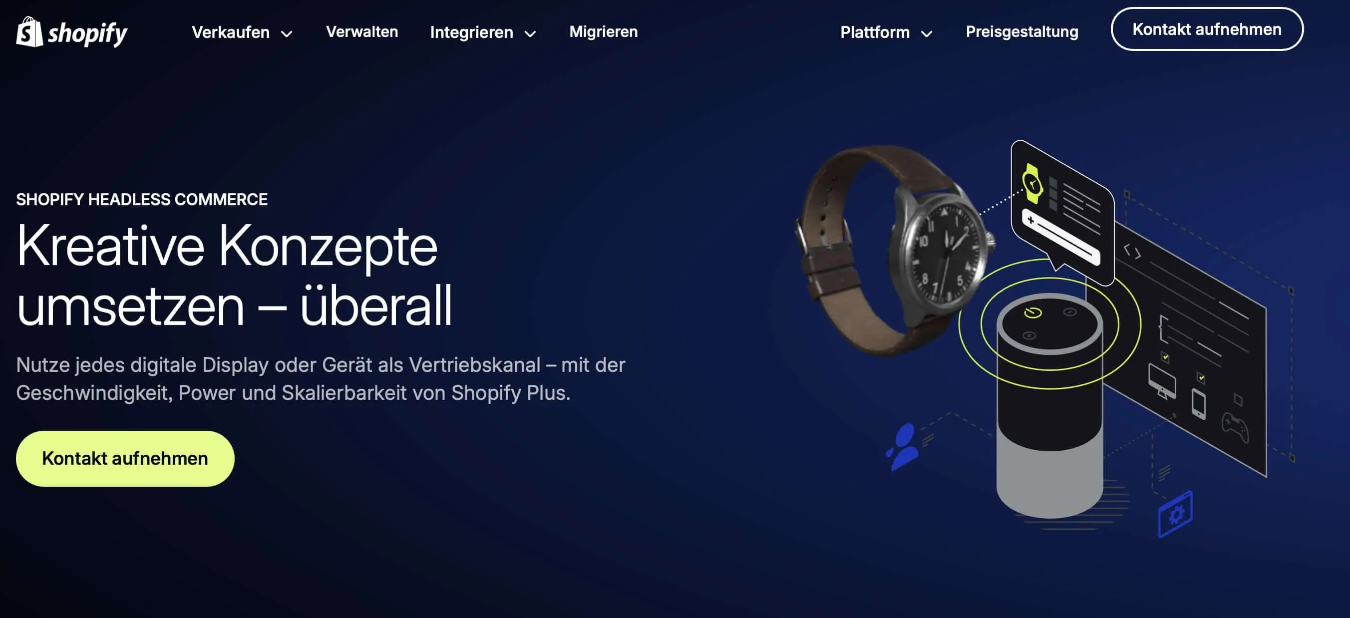 Bild: Screenshot der Shopify-Website