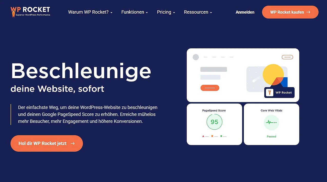 Bild: Website des Premium-WordPress-Plugins WP Rocket