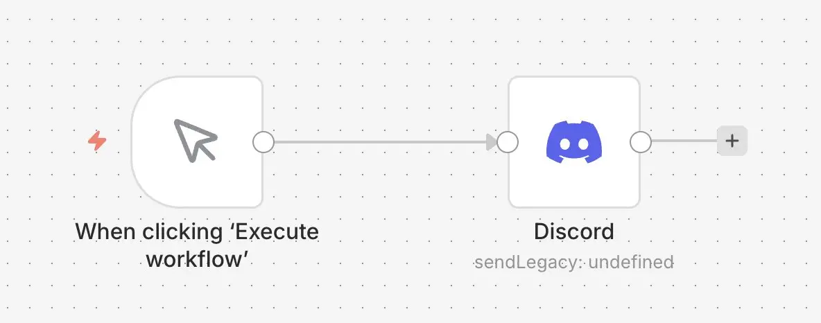 Minimaler Workflow mit Discord in n8n Bild: Minimaler Workflow mit Discord in n8n