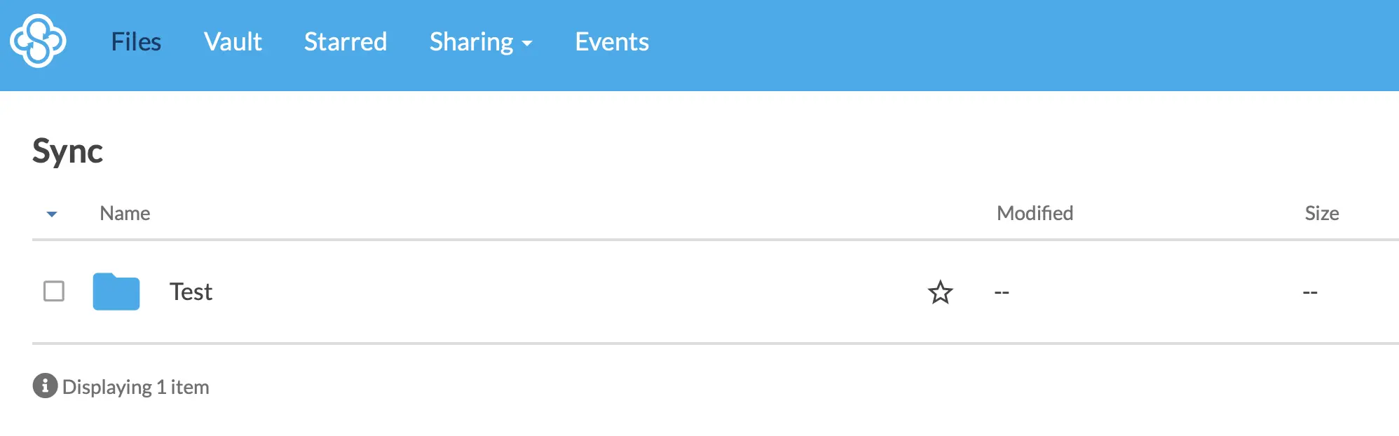 Sync: Übersicht der gespeicherten Dateien im Web-Dashboard Bild: Sync: Übersicht der gespeicherten Dateien im Web-Dashboard