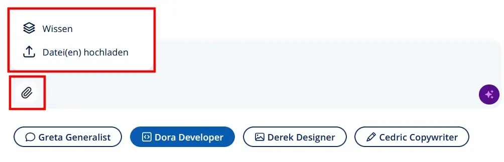 Dateiupload in IONOS GPT Bild: Dateiupload in IONOS GPT