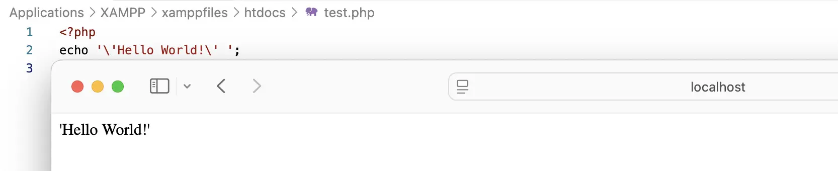 Bild: Der Backslash als Maskierungszeichen