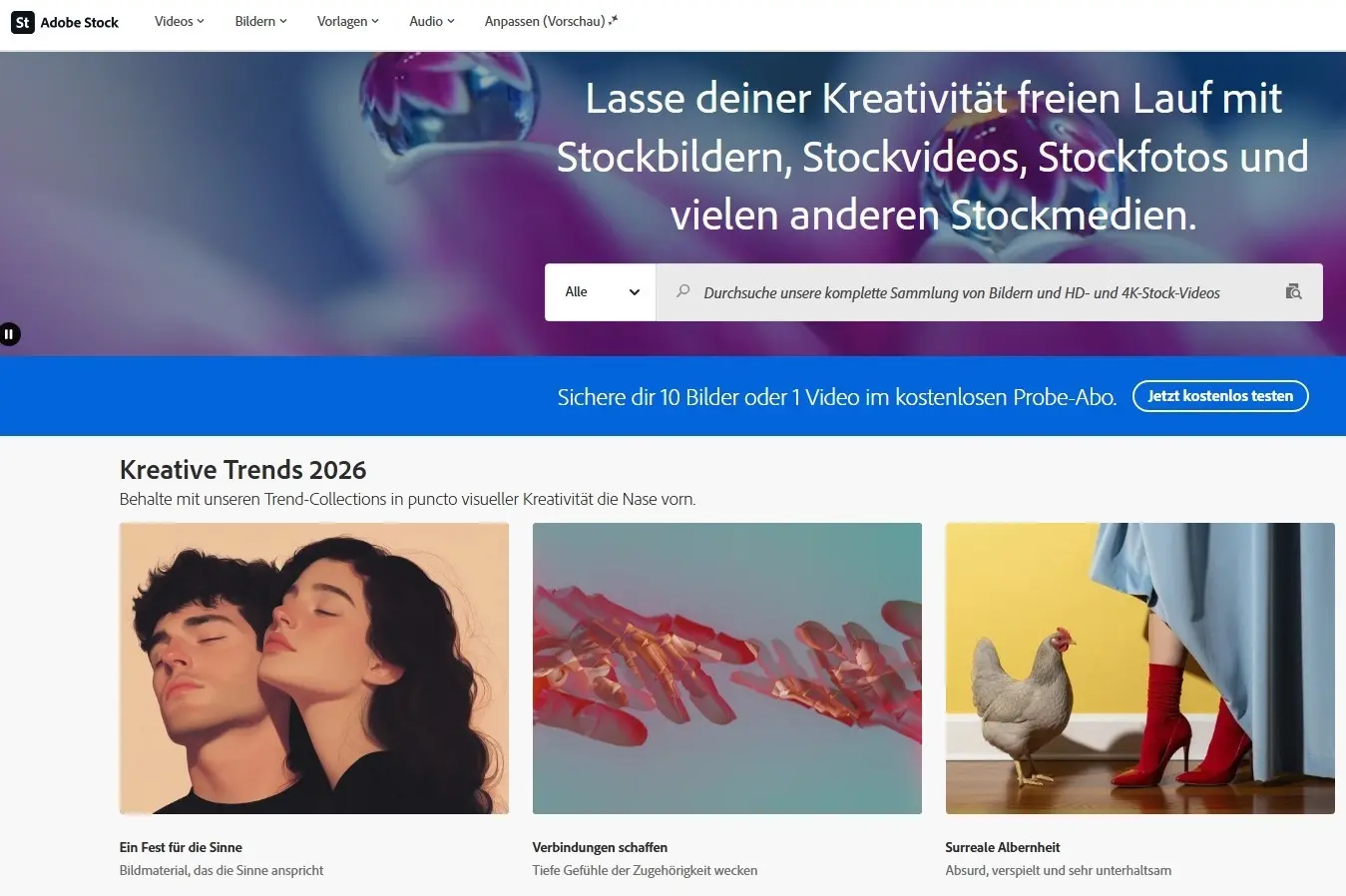 Bild: Startseite von Adobe Stock