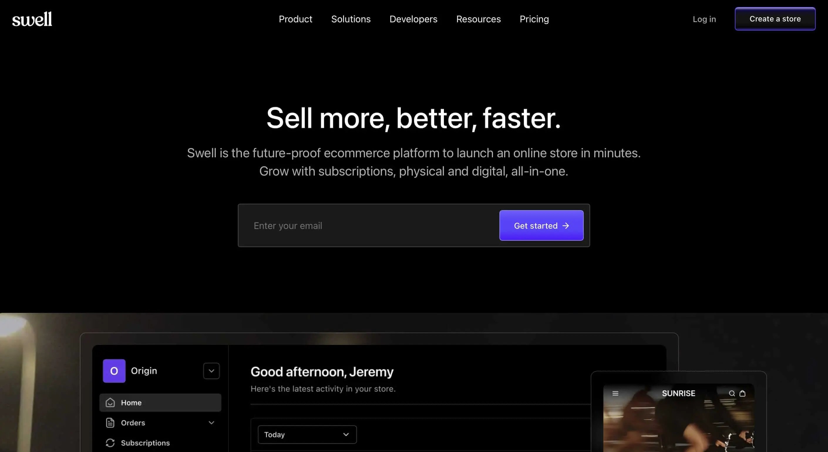 Bild: Screenshot der Swell-Website
