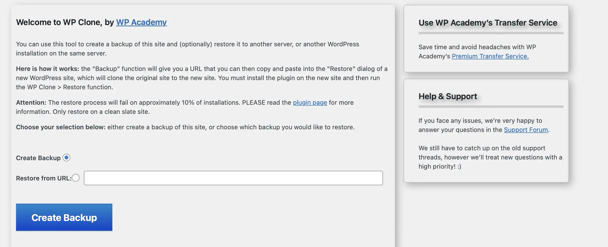 Screenshot von WordPress Clone Bild: Screenshot von WordPress Clone