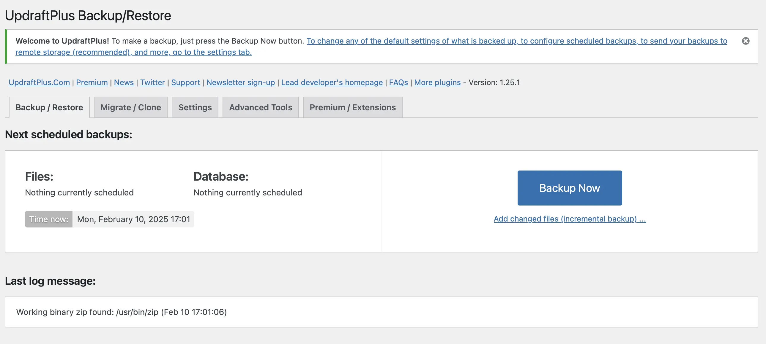 Screenshot von WordPress UpdraftPlus Bild: Screenshot von WordPress UpdraftPlus