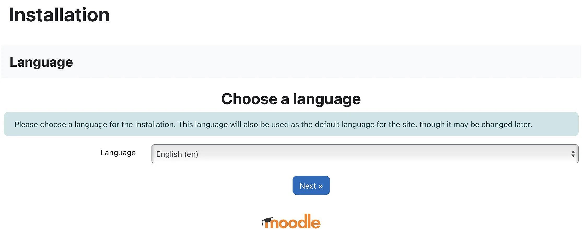 Moodle-Installationsassistent im Browser Bild: Moodle-Installationsassistent im Browser